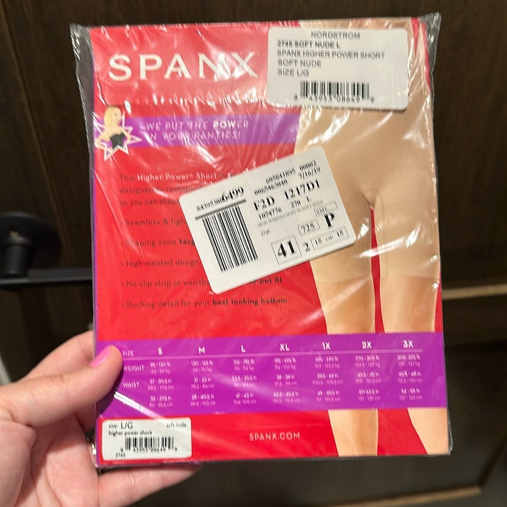 Spanx High Power Short NIB Size L